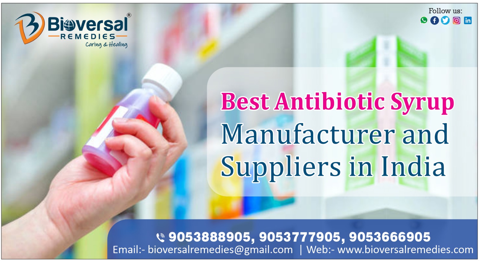 Best Antibiotic Syrup Manufacturer And Suppliers in India