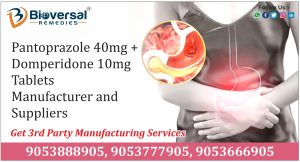 Pantoprazole 40mg + Domperidone 10mg Tablets Manufacturer and Suppliers