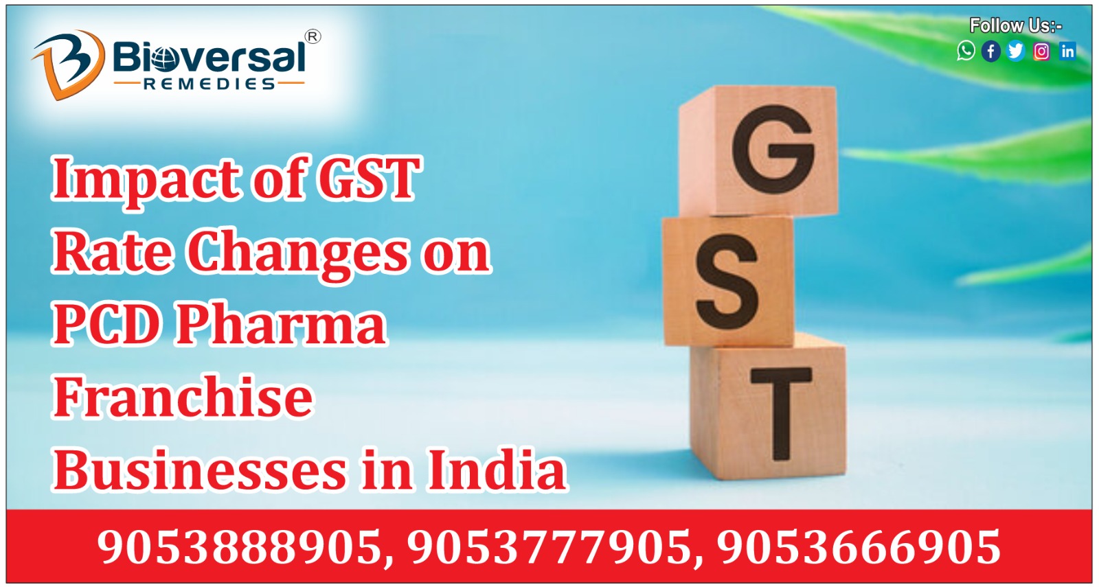 Impact of GST Rate Changes on PCD Pharma Franchise Businesses in India